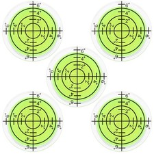 5 Pcs Small Level Bubble Mini Circular Spirit Level Small Leveler Plastic Tool