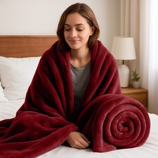 Plain Fleece Blanket Soft Warm
