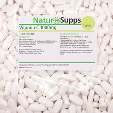 Vitamin C 1000mg Time Release  90 - 180 - 365 Tablets Free UK P&P NaturSupps