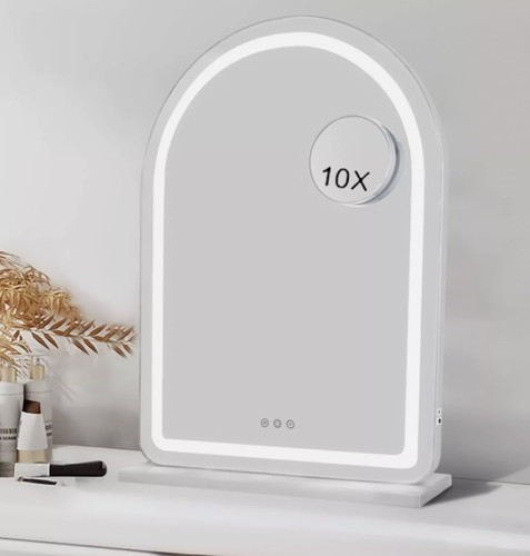 White led arched vanity makeup - white,