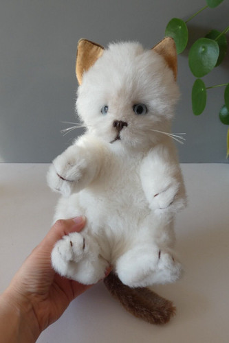 Vintage real soft toys cat - soft,