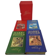 Bloomsbury - Harry Potter Deluxe Gold Signature Edition 4 Book Box Set Preowned