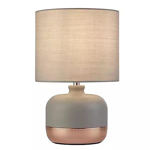 Grey copper table - copper, lamp