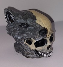 Wolf & Skull Figurine Handmade