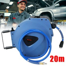 65ft 20m Air Hose Reel Auto Retractable Rewind Air Line Compressor Wall Mounted