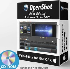 OpenShot Video Editor 2023 Full Pro Video Editing Software Suite CD for Wind/Mac