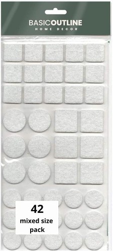 White felt furniture pads - pads,