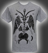 Mens Baphomet T-Shirt Satanic Gothic Black Magic Occult S-5XL