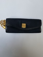 Vintage Christian Dior Key Holder Key Ring Dark navy blue Genuine