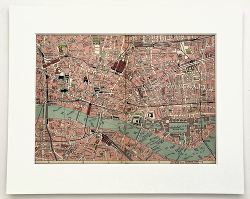 Antique 1920s london map - 1920s,