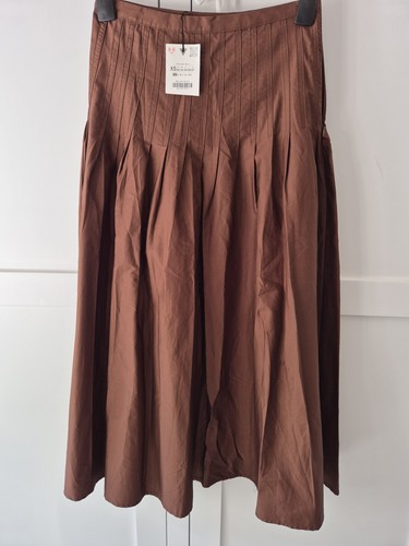Zara brown cotton - zara, pleated