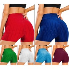 Women High Waist Seamless Scrunch Yoga Shorts Bum Butt Lift Workout Pants Gym