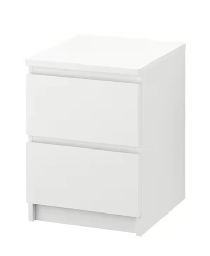 Ikea malm drawers white glass - malm,