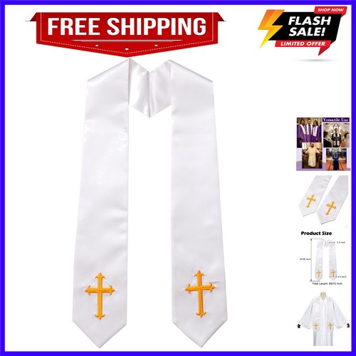 Clergy stole with embroidery - with,