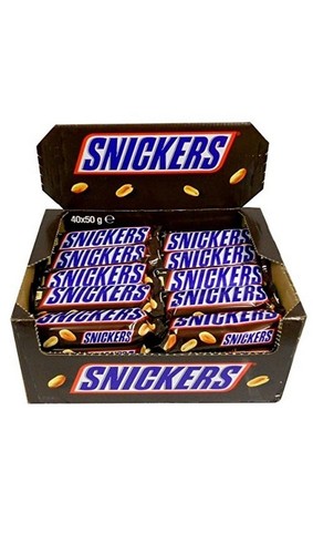 Snickers chocolate bars - bars, full