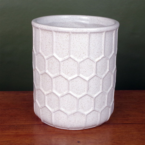 White honeycomb speckled - white,