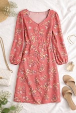 Floral BooHoo, Peach Dress