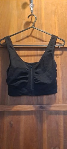Black crop sports bra - crop,