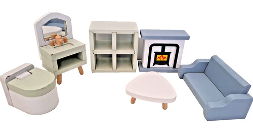 Dolls house chunky wooden - dolls,