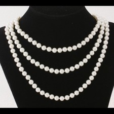 White Glass Pearl Beaded