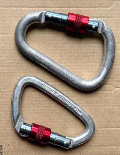 Two climbing carabiners - climbing,