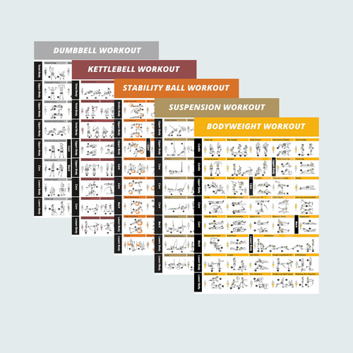 Gym workout posters exercises - workout,