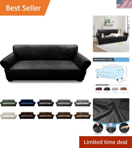 Piece leather look sofa - 1-piece,