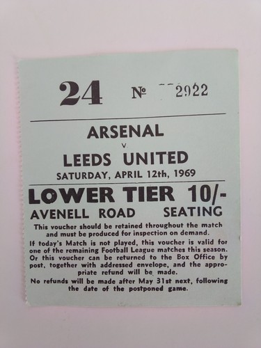 Arsenal leeds united ticket - arsenal,