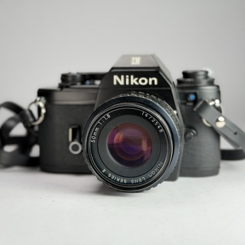 Film camera nikon black - film,