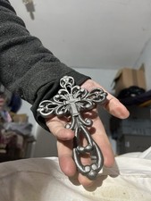 Ornate metal cross - metal,