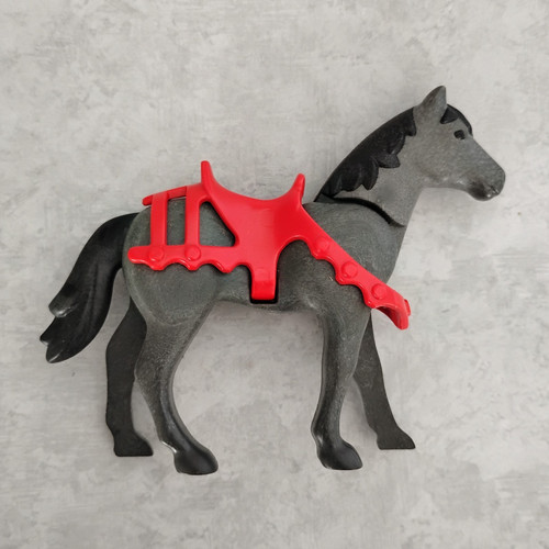 Playmobil grey horse red - grey,
