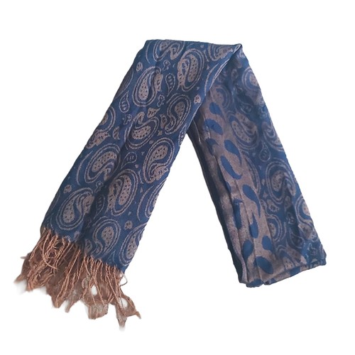 Womens blue paisley scarf - womens,
