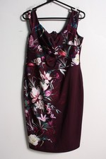 Lipsy Womens Floral Patterned Dress - Purple -Size 18 NEW (C18)