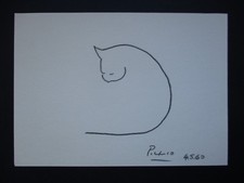 Original Crayon drawing signed Picasso 4.5.60