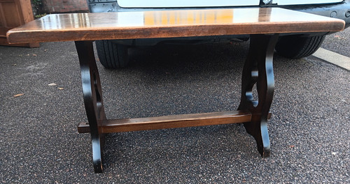 Antique solid oak refectory - antique,