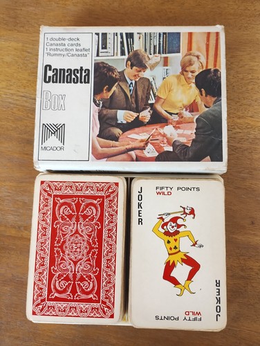 Vintage canasta playing cards - vintage,
