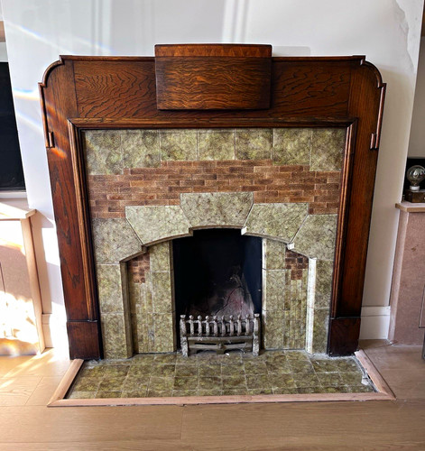 1930s wooden fireplace - 1930s,