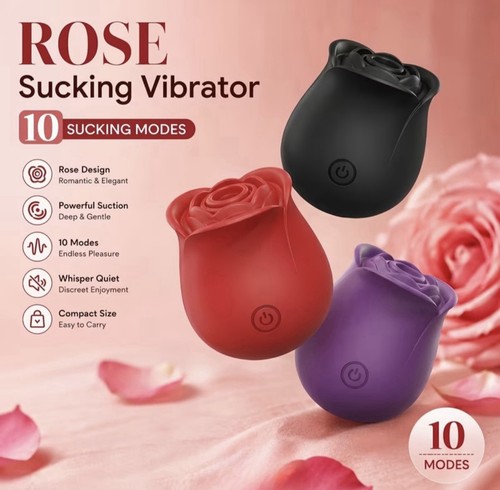 Rose sucking vibrator - rose, for