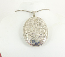 Sterling Silver Locket & 24"