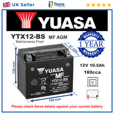 Genuine Yuasa YTX12-BS High