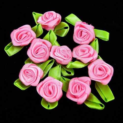 Big rose buds satin ribbon - big,