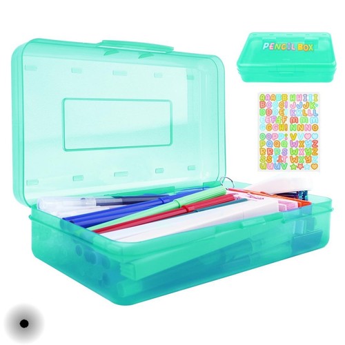 Plastic pencil box - plastic, box,