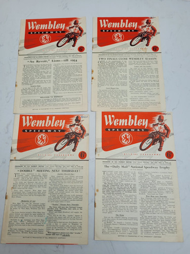 Wembley speedway programmes - speedway, x