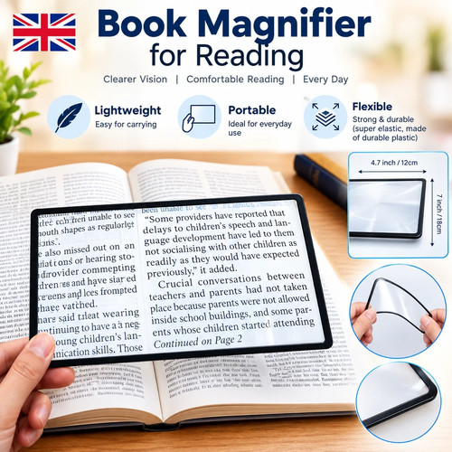 Book magnifier for reading - book,