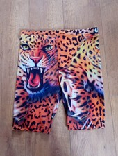 Leopard Lycra Shorts, Large (34-38in Waist), Kapow Brand