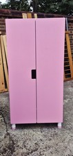IKEA Wardrobe STUVA Pink Doors with Hanging railI &  sliding wire basket 