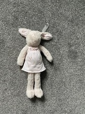 Next Bunny Rabbit My Best Friend Soft Toy Beige Pink Floral Flower Dress