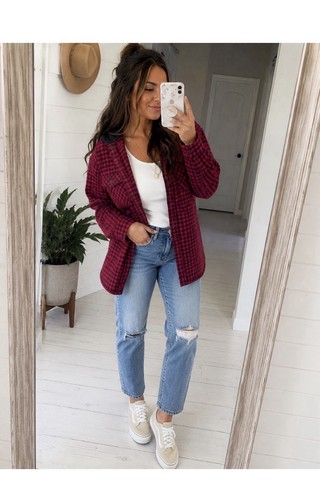 Eddie bauer red and navy - red, plaid