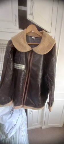 Men brown pleather bomber - pleather,