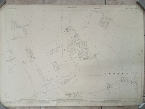Ordnance survey map - map, suffolk